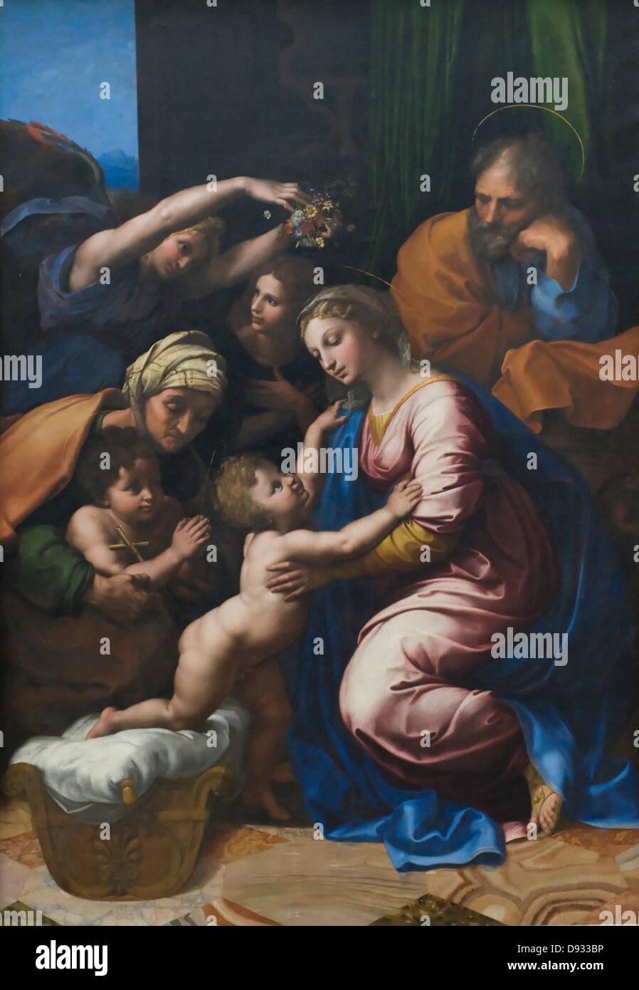 Raffaello Santi (Raffaello) Il grande holly familly 1518 Parigi - Museo del Louvre Foto Stock