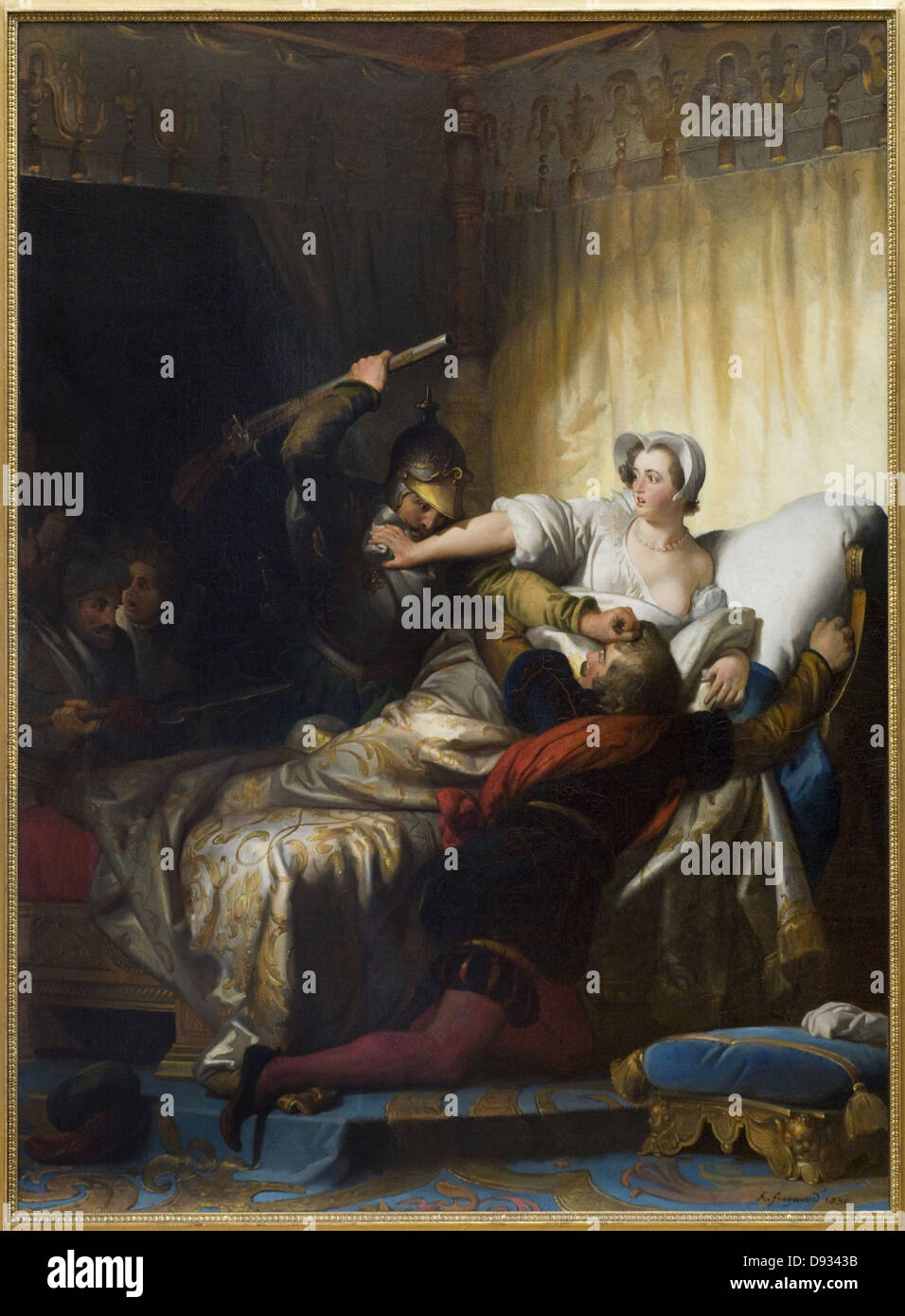 Alexandre-Evariste Fragonard scena du massacro de la Saint-Barthelemy - Scena del massacro di san Bartolomeo 1836 Sch francese Foto Stock