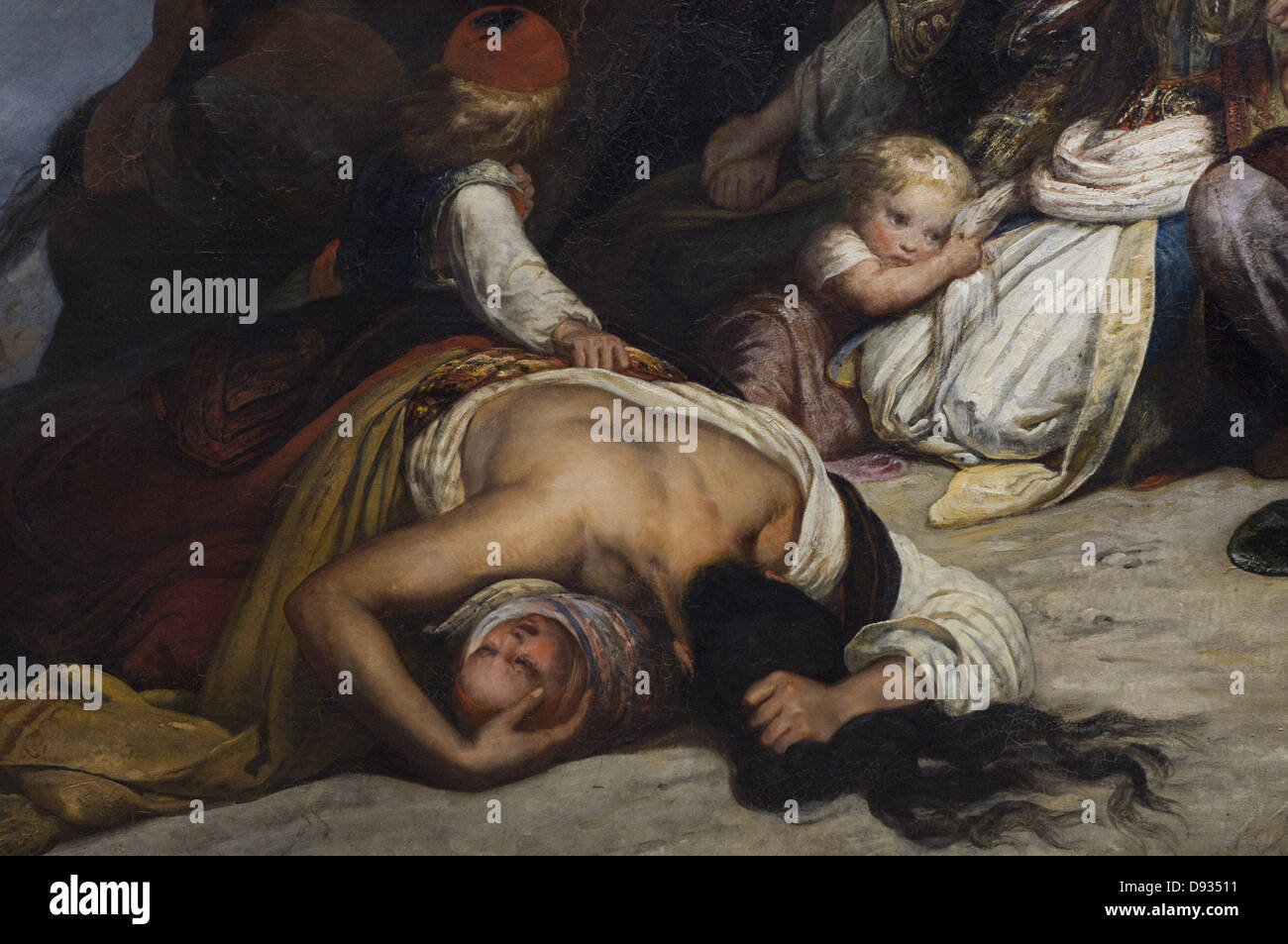 Ary Scheffer les femmes souliotes - Le donne souliotes retail 1827 secolo XIX scuola francese al museo del Louvre - Paris Foto Stock