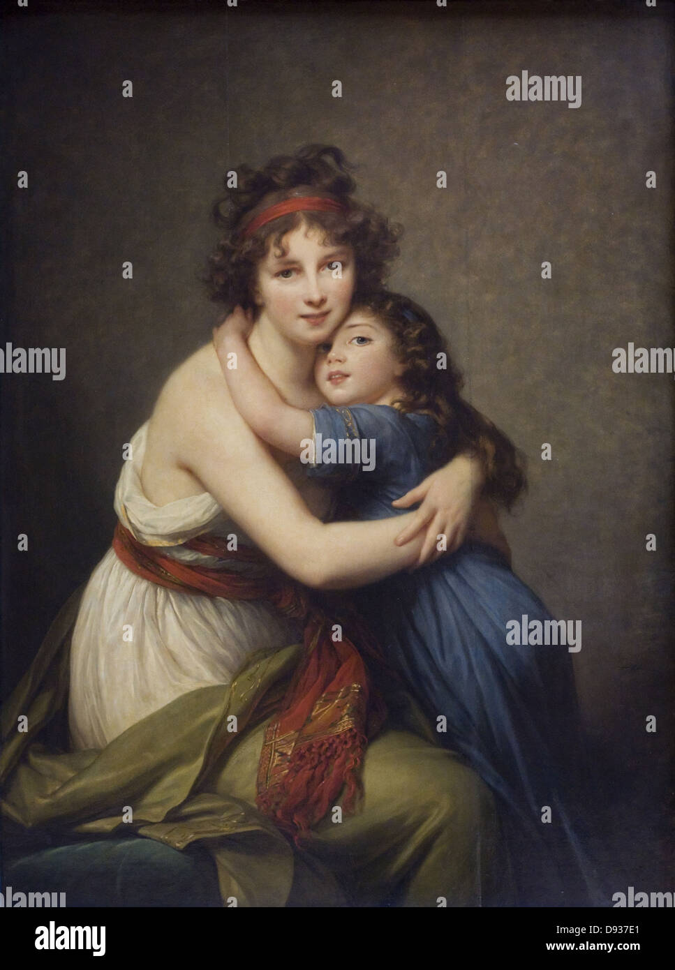 Elisabeth-Louise Vigée-Le brun Madame Vigée-Le brun et sa fille 1789 XVIII secolo Scuola di francese al museo del Louvre - Paris Foto Stock