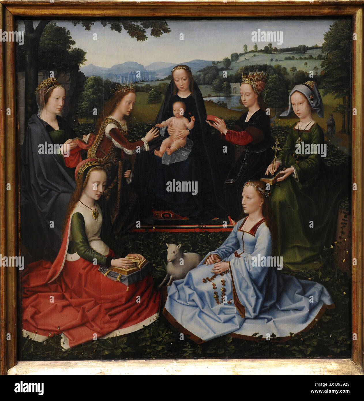 Adrien Isenbrant (c. 1480/90-1551). Pittore fiammingo. In stile rinascimentale. Il Matrimonio mistico di Santa Caterina di Alessandria. Foto Stock