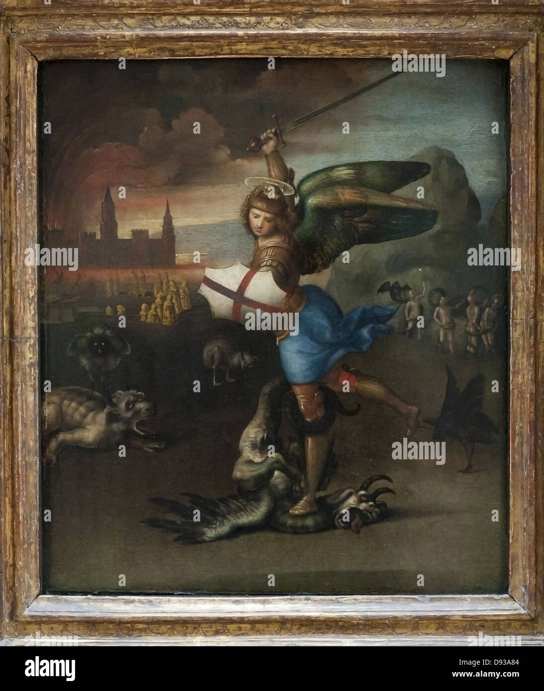 Raphaël Saint Michel terrassant le démon, dit le Petit Saint Michel 1520 Foto Stock
