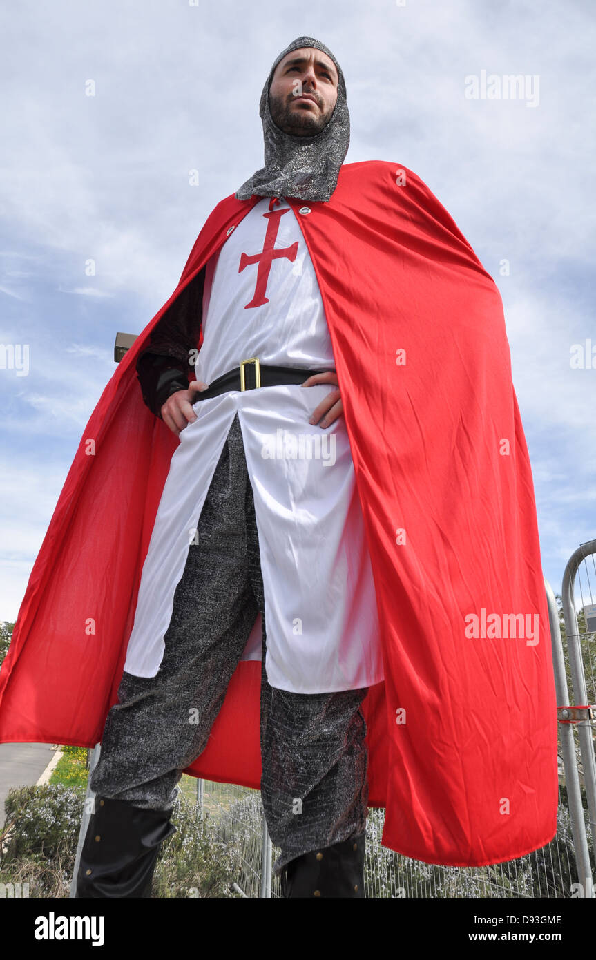 Cavaliere Templare nel regno di Gerusalemme Foto Stock