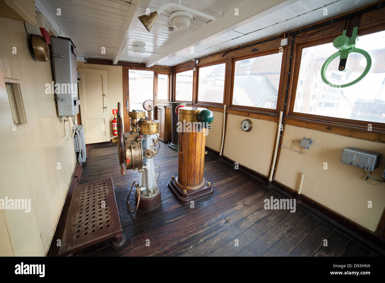 Ponte di SS Soldek Nave, parte polacca della Maritime Museum di Danzica, Polonia. Foto Stock