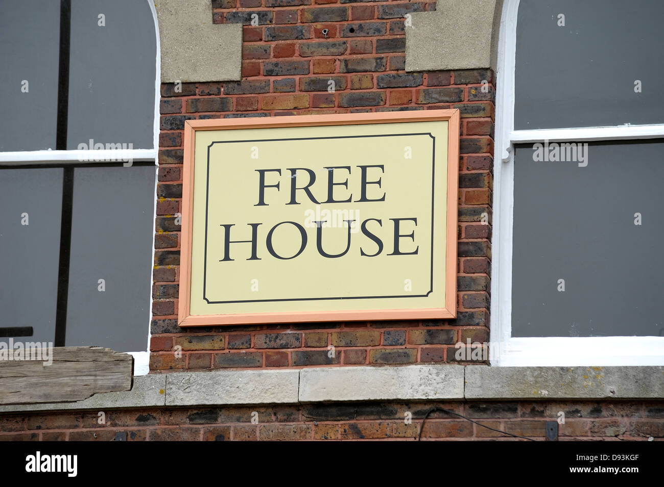 Free house pub segno England Regno Unito Foto Stock