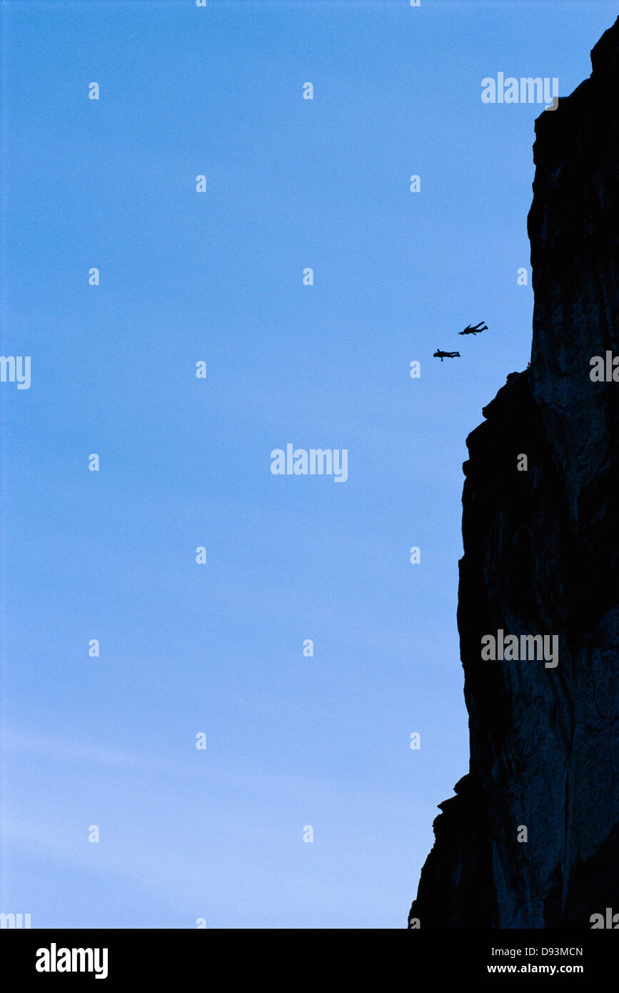 La gente lo sbarco sulla montagna Foto Stock