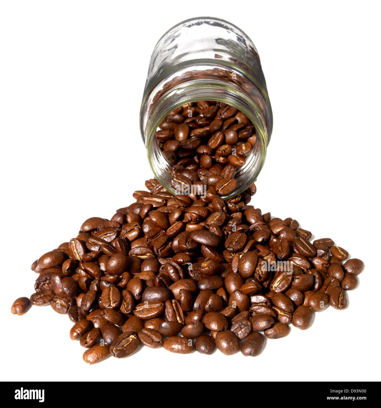 I chicchi di caffè in vaso Foto Stock