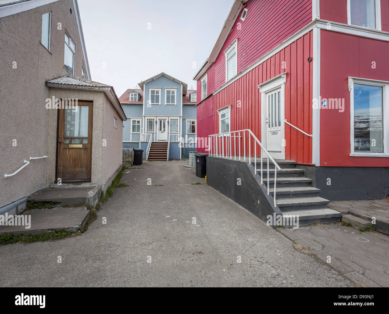 I quartieri in Akureyri, il nord dell'Islanda. Foto Stock