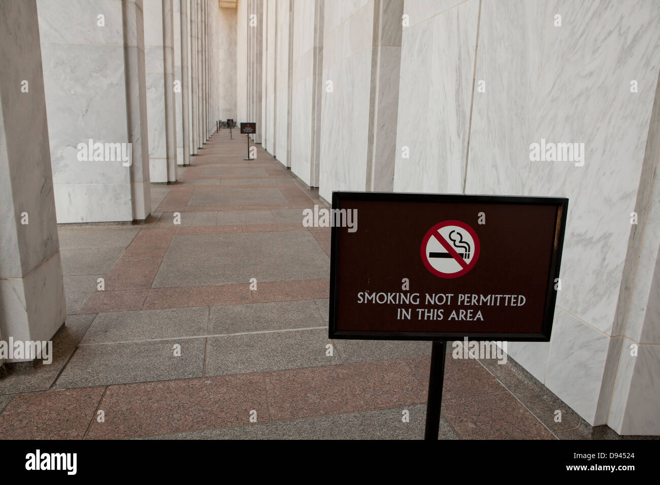 Non è consentito fumare segno - USA Foto Stock