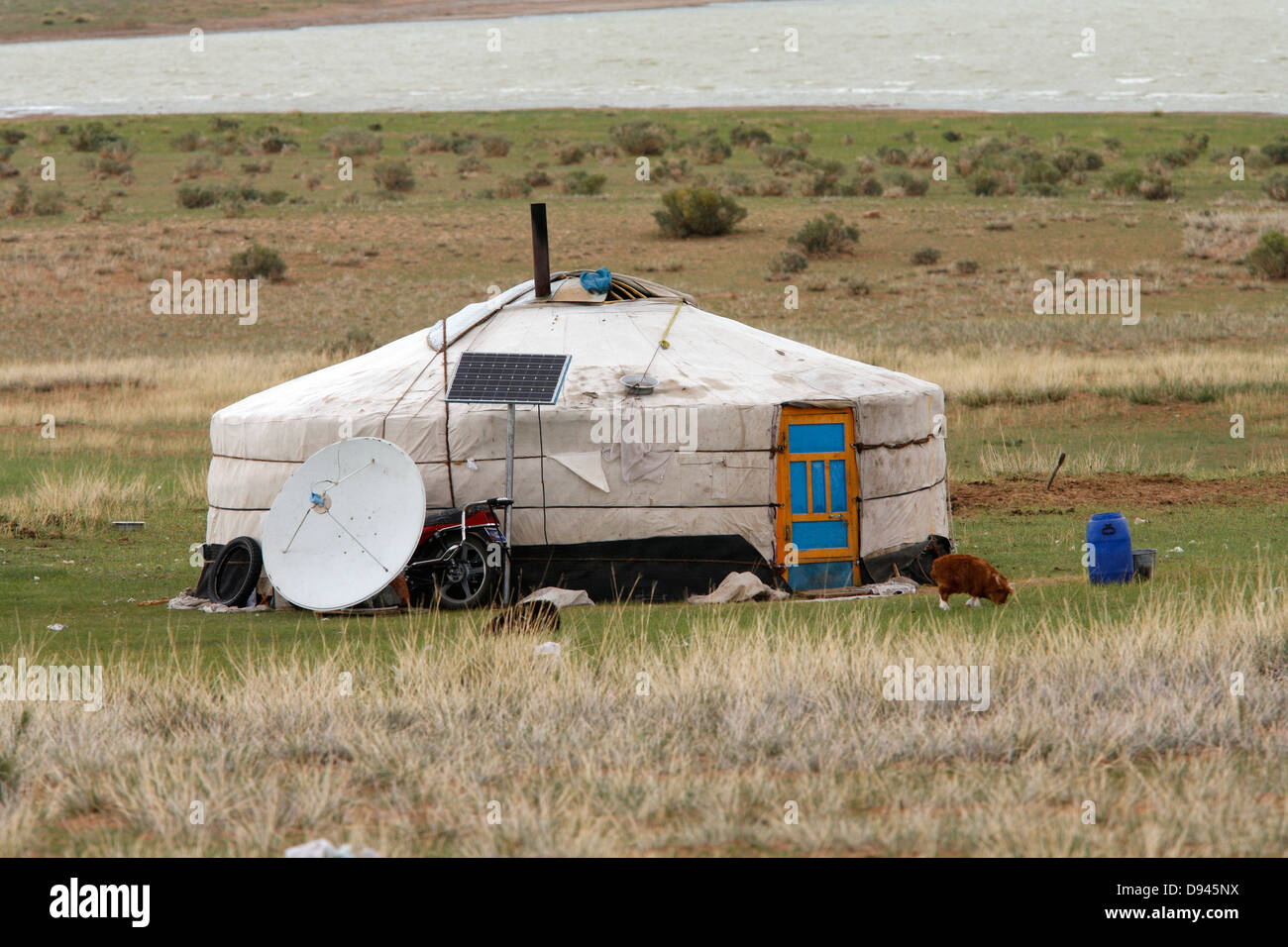 Paesaggio arido, il nord-ovest della Mongolia. Foto Stock