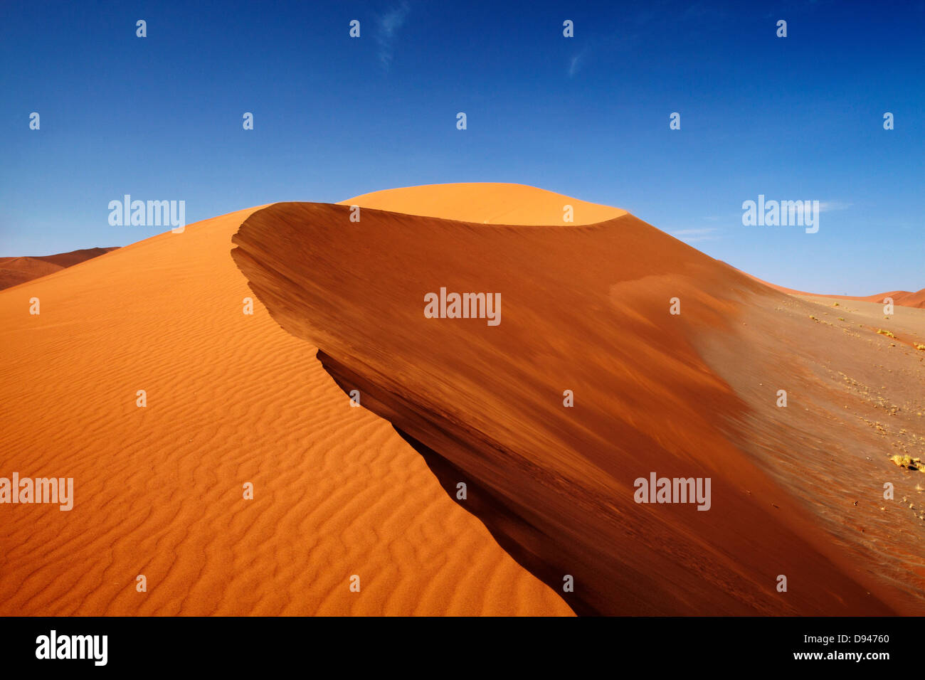 Dune di sabbia a Sossusvlei, Namib-Naukluft National Park, Namibia, Africa Foto Stock