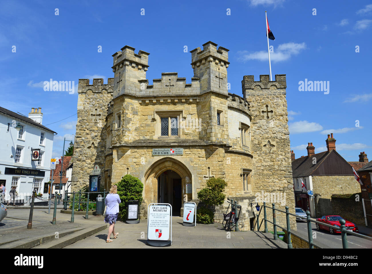 Vecchio County Gaol Museum, la Collina di Mercato, Buckingham, Buckinghamshire, Inghilterra, Regno Unito Foto Stock
