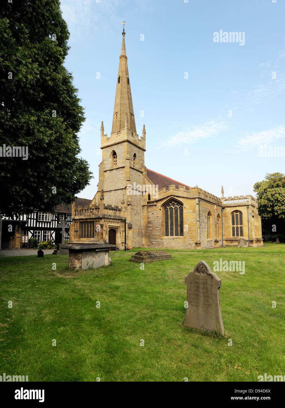 Chiesa anglicana di Tutti i Santi nella città di Evesham, Worcestershire, England, Regno Unito Foto Stock