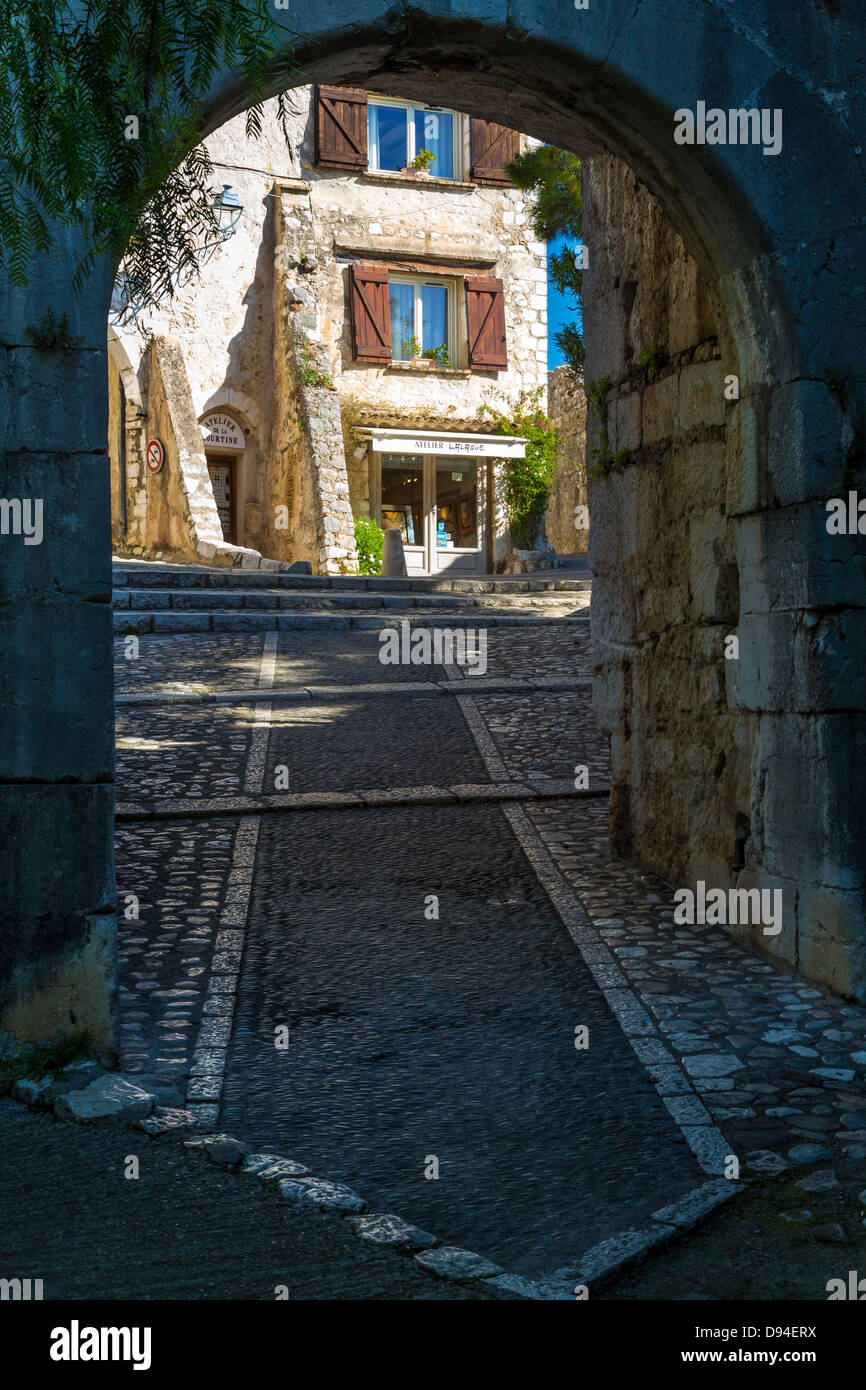 Cancello di ingresso a Saint Paul de Vence in Francia Foto Stock