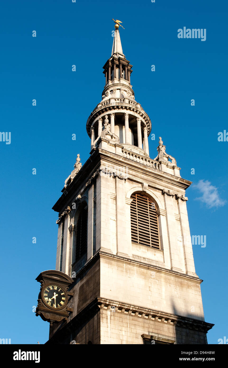 St Mary le Bow Chiesa su Cheapside, London, Regno Unito Foto Stock