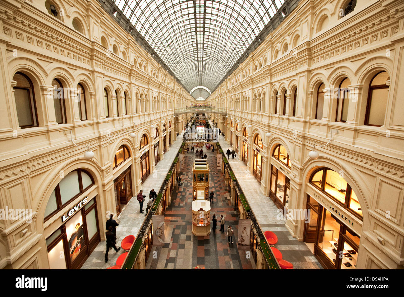 Grandi magazzini gum a Mosca, Russia Foto Stock