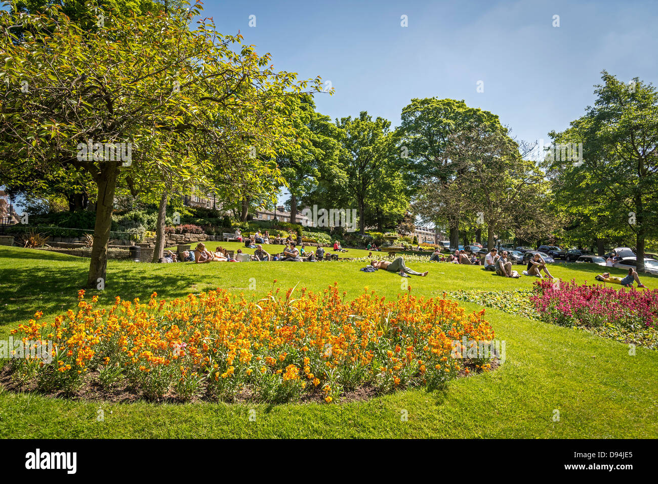 I giardini di Montpellier in Montpellier Trimestre di Harrogate, l'Inghilterra del Nord. Foto Stock