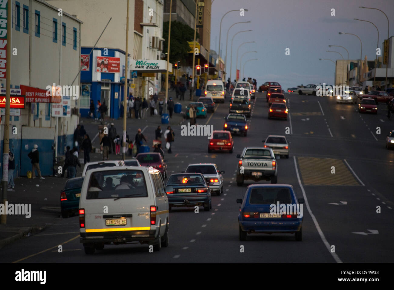 Scene di strada nella zona est di Londra , Capo orientale , Sud Africa Foto Stock
