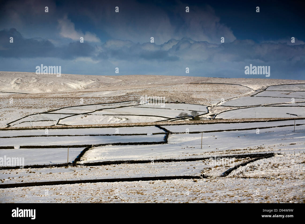 Scena di neve nel sud Pennines , West Yorkshire vicino a Hebden Bridge Foto Stock