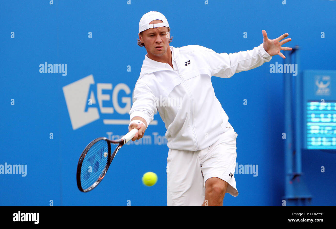 Londra, Inghilterra. 11 Giugno, 2013. Ricardas Berankis (LTU) durante il Aegon Championships dal Queens club. Foto Stock