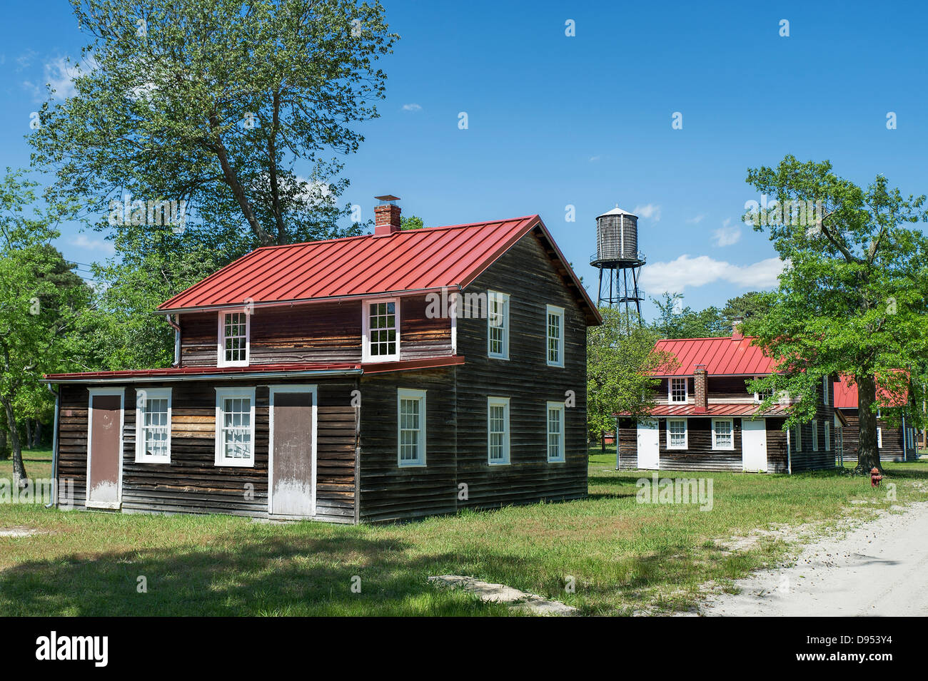 Lavoratore cottages in Whitesbog storico villaggio, Whitesbog, New Jersey, STATI UNITI D'AMERICA Foto Stock