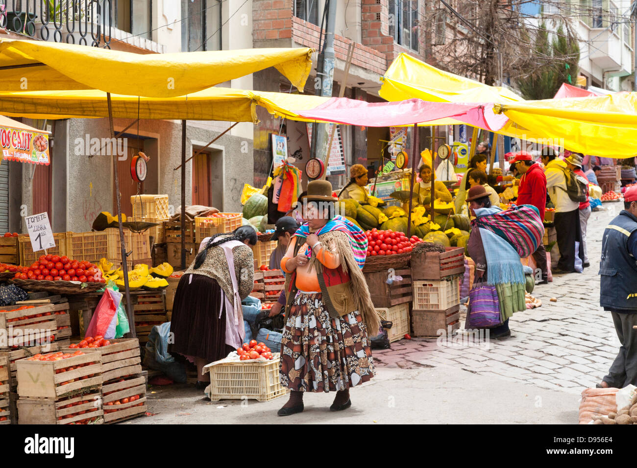 Rodriguez mercato, La Paz, Bolivia Foto Stock