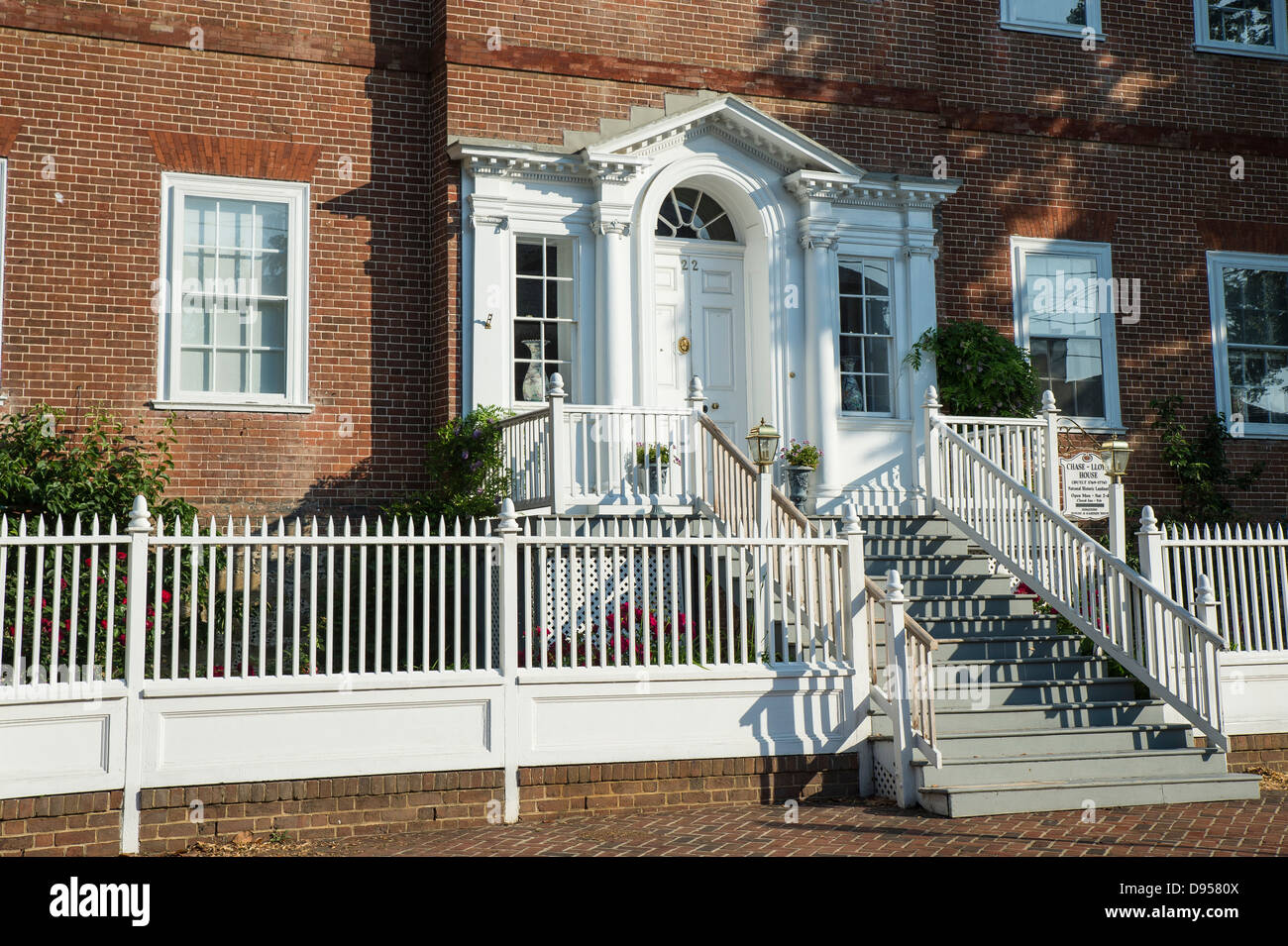 La storica casa Chase-Lloyd, Annapolis, Maryland, Stati Uniti d'America Foto Stock
