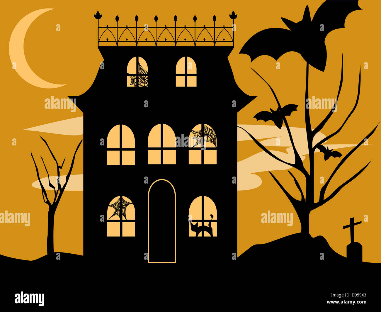 Casa di Halloween Foto Stock