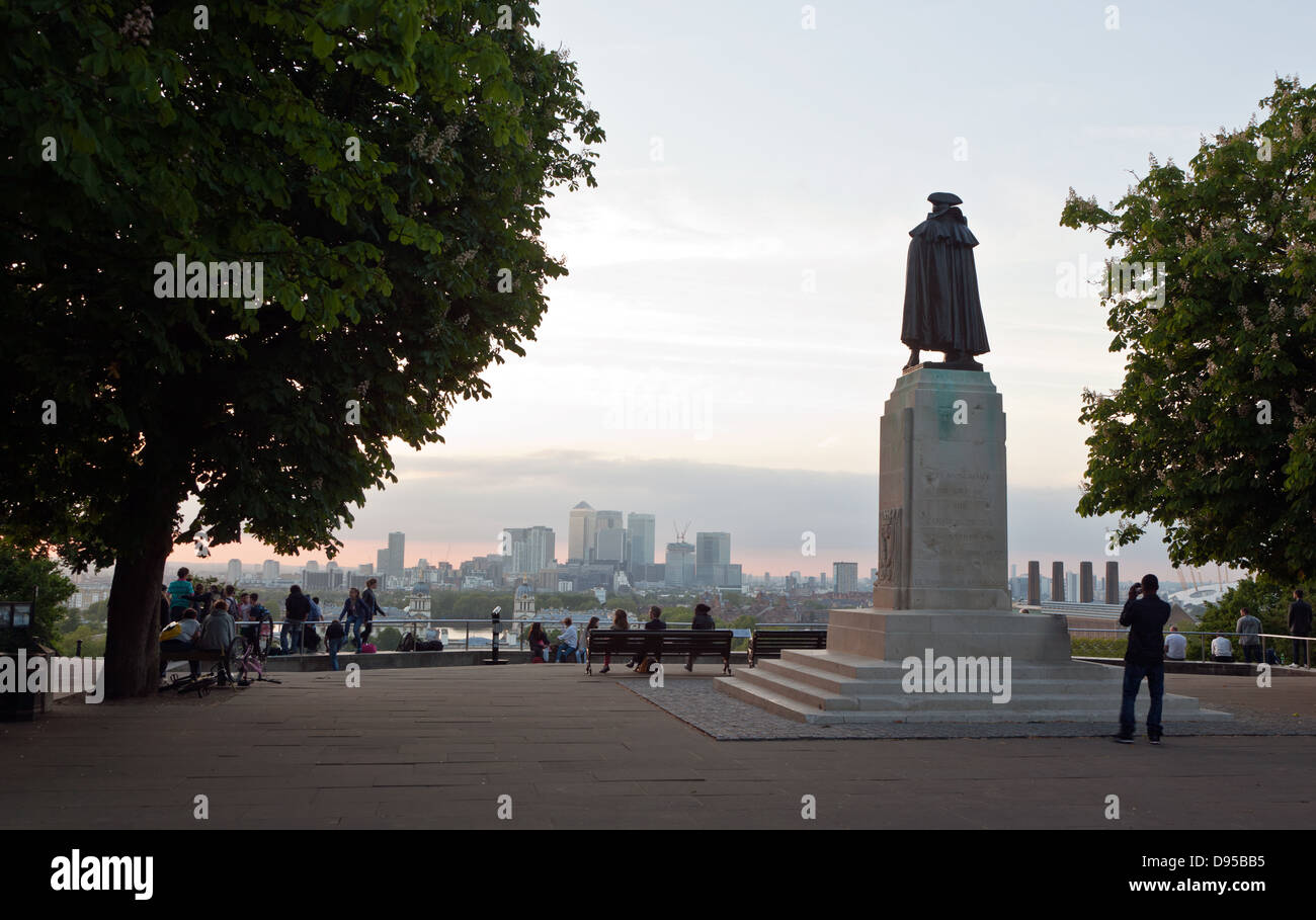 Statua del generale Wolfe Greenwich Park London REGNO UNITO Foto Stock