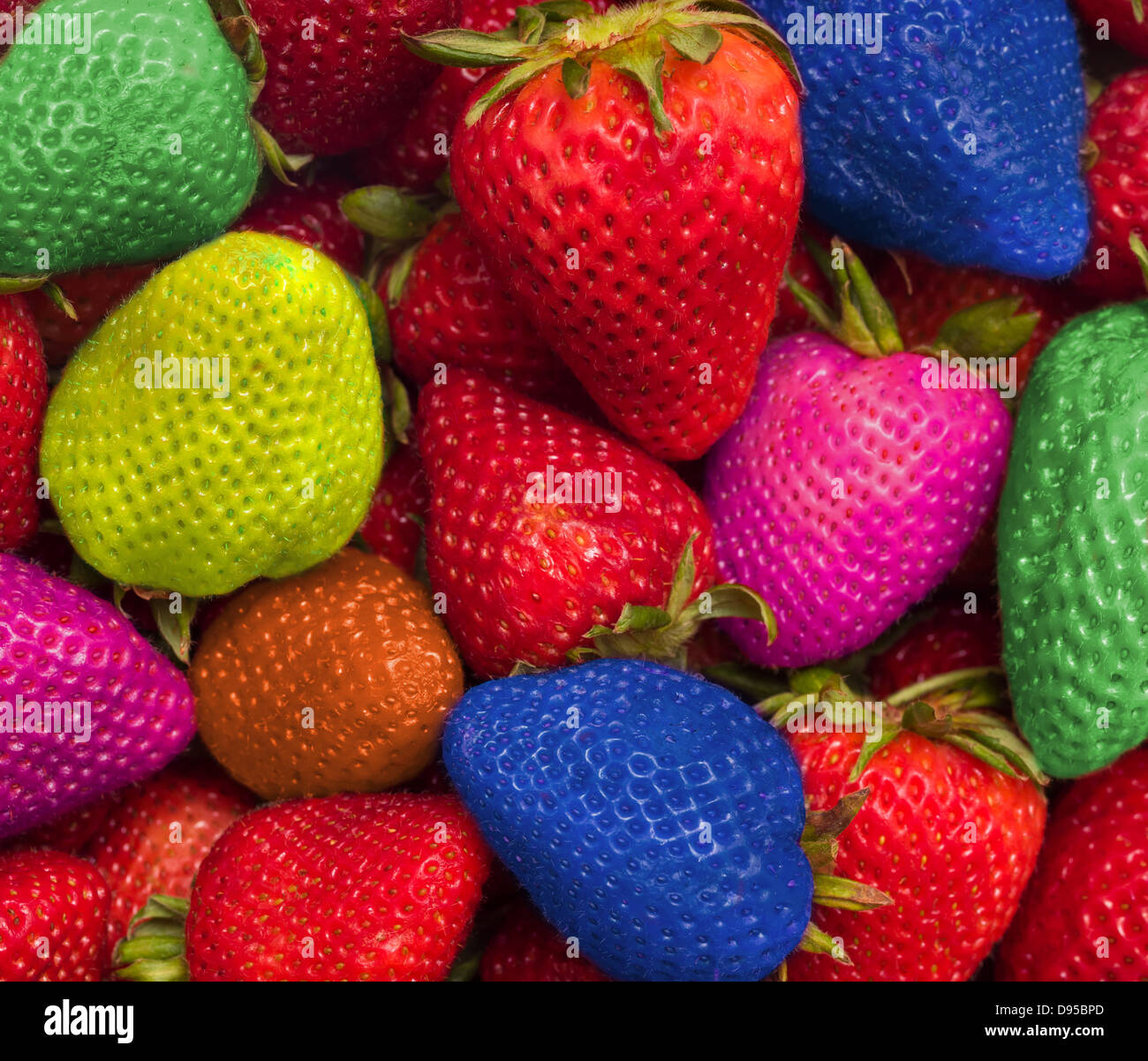 Mangiare l'arcobaleno di colori Foto Stock