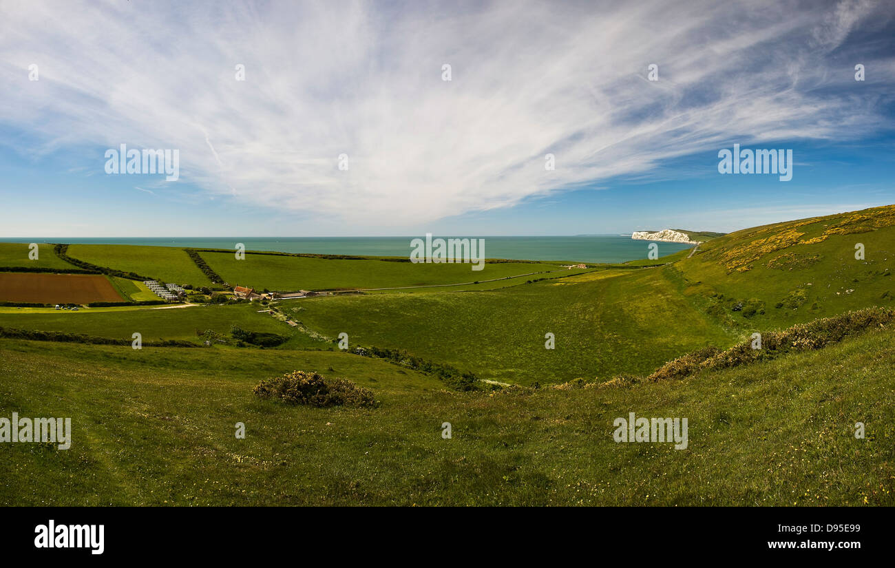 Compton giù, Isle of Wight, Regno Unito Foto Stock