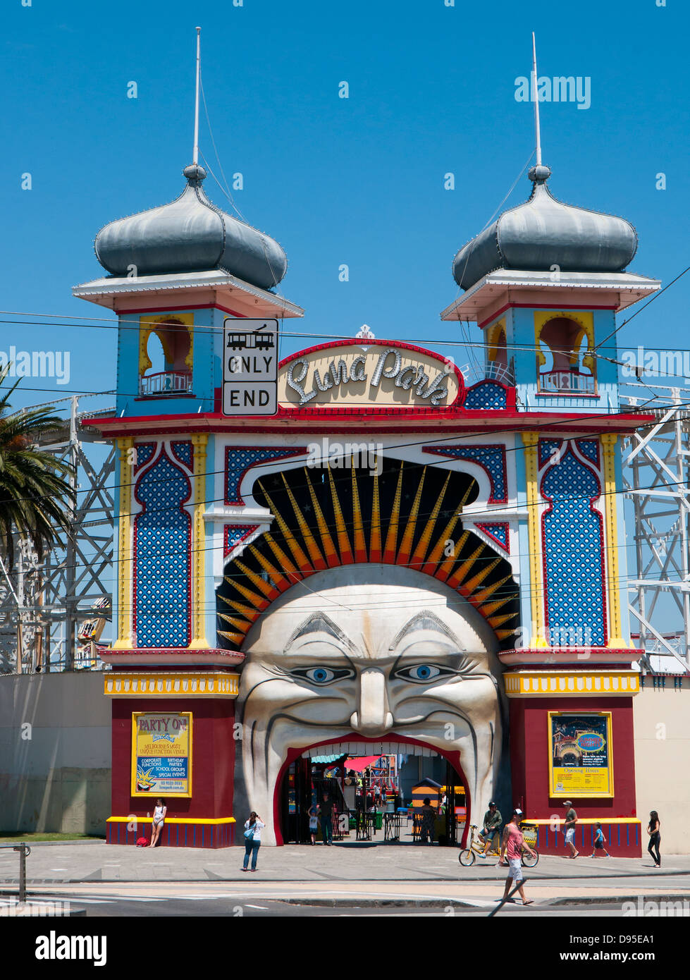Il Luna Park parco dei divertimenti di St Kilda Melbourne Victoria Australia Foto Stock