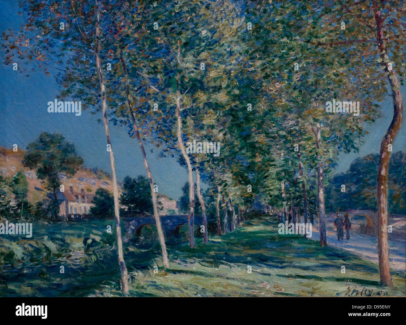 Alfred Sisley Allée de peupliers aux dintorni de Moret-sur-Loing Vicolo dei pioppi intorno Moret-sur-Loing 1890 secolo XIX Olio Foto Stock
