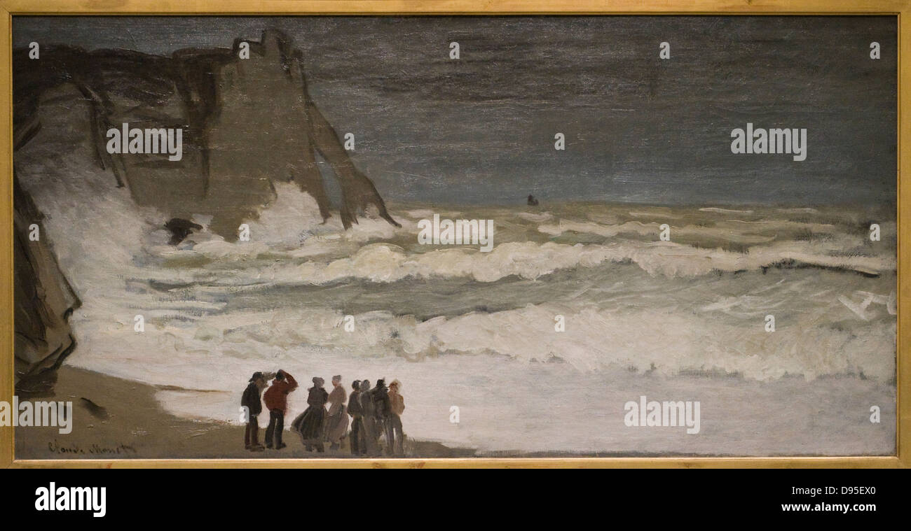 Gustave Courbet Grosse mer à Etretat 1868 secolo XIX il Museo d' Orsay - Parigi Foto Stock Gustave Courbet Grosse mer à Etretat 1868 secolo XIX il Museo d' Orsay - Parigi Foto Stock