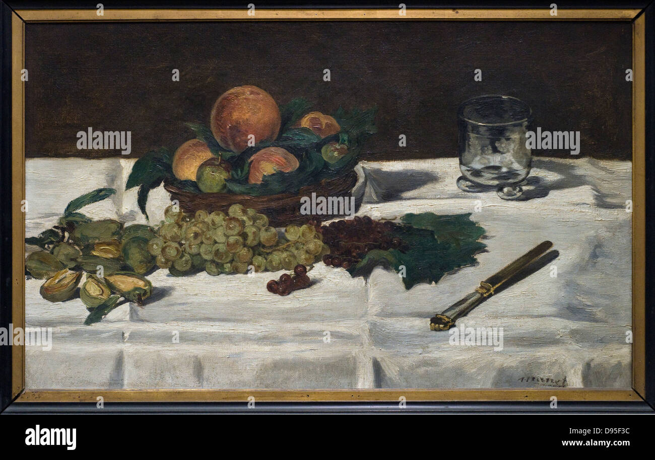 Edouard Manet frutti sur la table - Frutti sul tavolo 1864 secolo XIX il Museo d' Orsay - Parigi Foto Stock