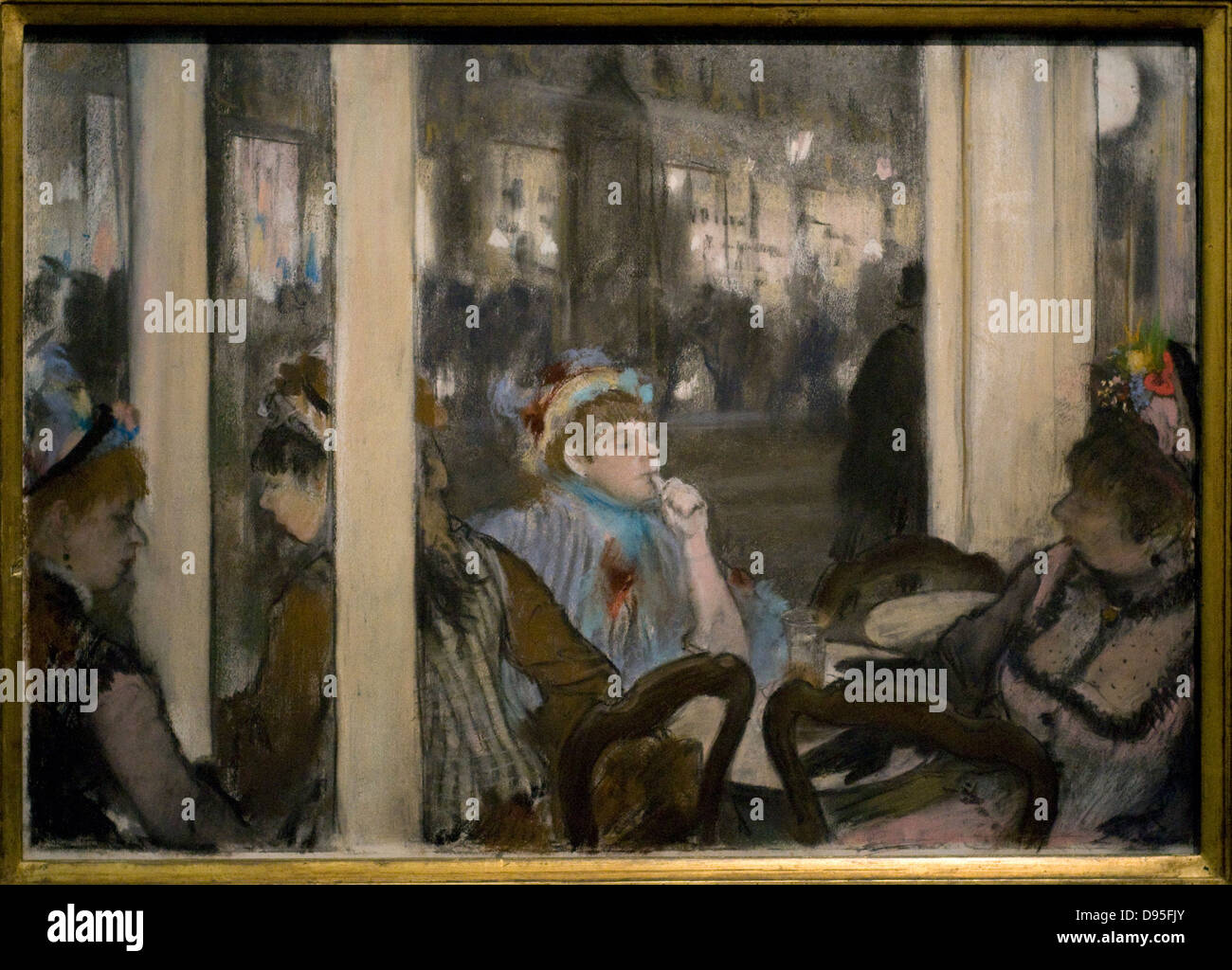 Edgar Degas Femmes à la terrasse d'onu café le soir - Donne in un bar di notte 1877 secolo XIX il Museo d' Orsay - Parigi Foto Stock