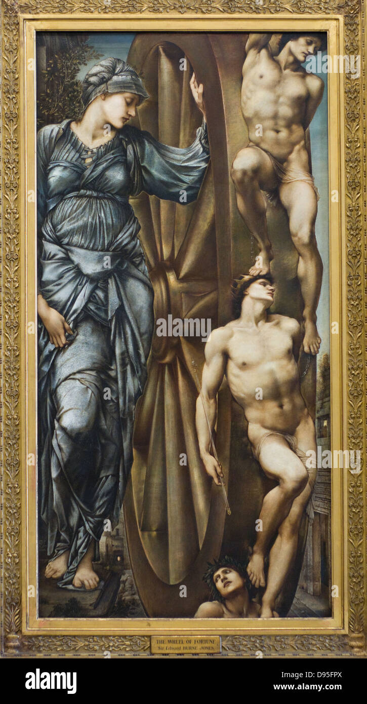 Sir Edward Burne-Jones La roue de la Fortune - La Ruota della Fortuna 1883 secolo XIX Olio su tela Museo Orsay - Parigi Foto Stock