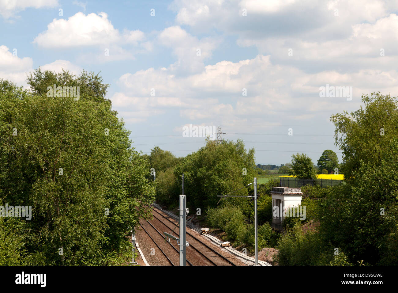 Memoriale di Sir William Huskisson accanto alla stazione ferroviaria Liverpool-Manchester a Newton-le-Willows, Merseyside Foto Stock