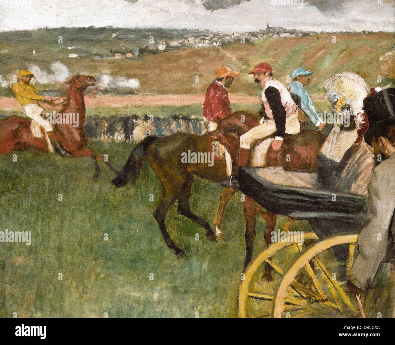 Edgar Degas Autodromo Fantini vicino a un carrello 1887 secolo XIX il Museo d' Orsay - Francia Foto Stock