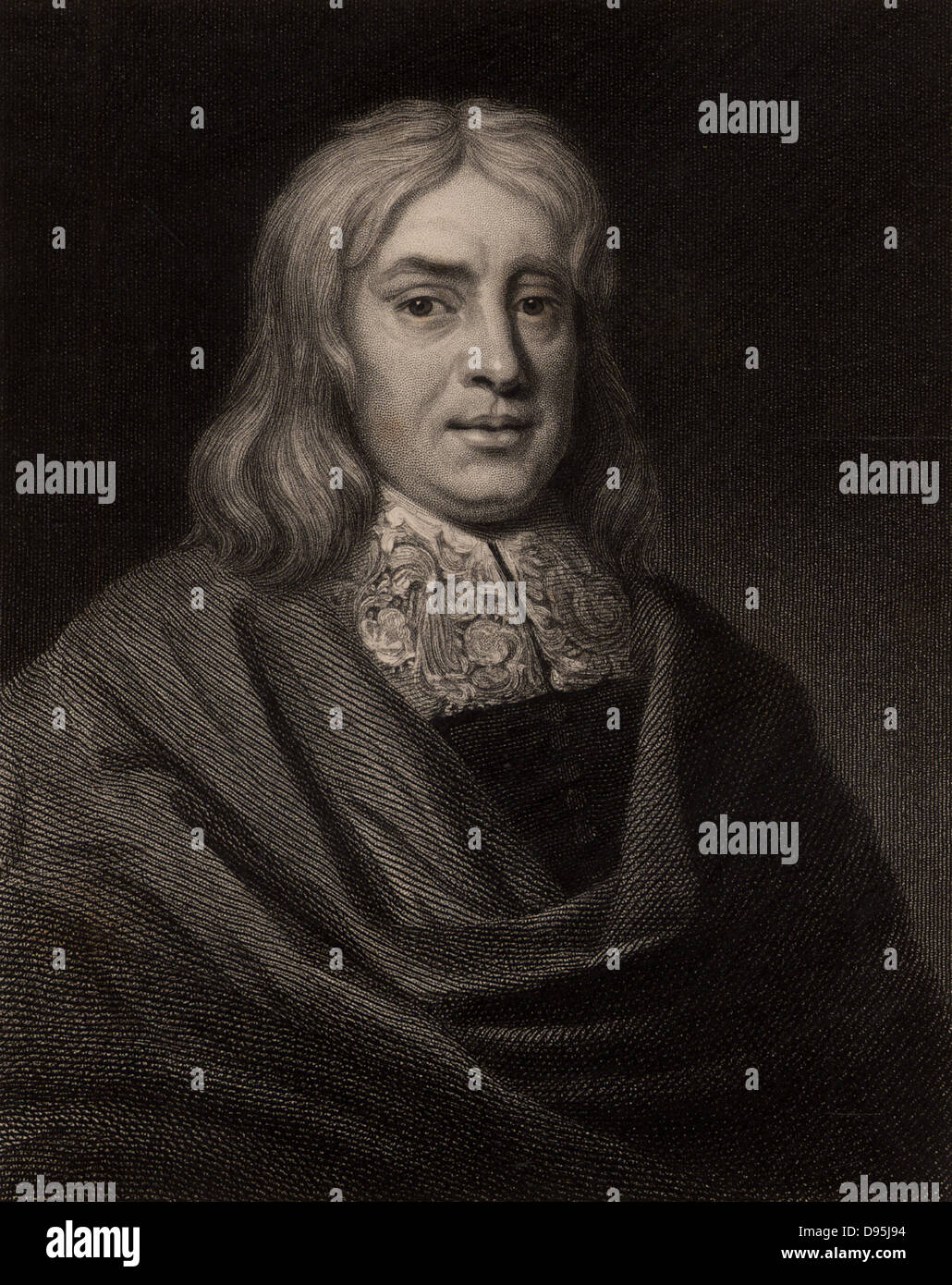 Thomas Sydenham (1624-1689) medico inglese nato a Wynford Eagle, Dorset. Nella sua pratica medica ha separato Scarlatina da morbillo, ha reso popolare di utilizzare dei Gesuiti (corteccia di China) nel trattamento delle febbri, e rilanciato la pratica ippocratica della Foto Stock