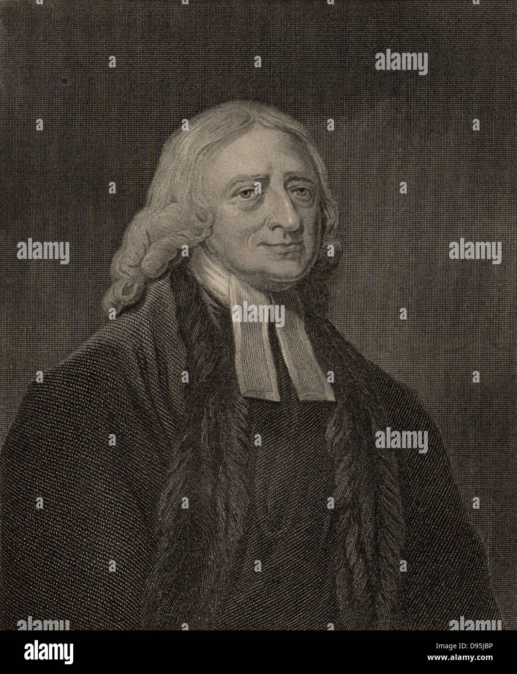 John Wesley (1703-1791) inglese non conformista predicatore. Fondatore del Metodismo. Incisione dopo il ritratto di George Romney. Foto Stock