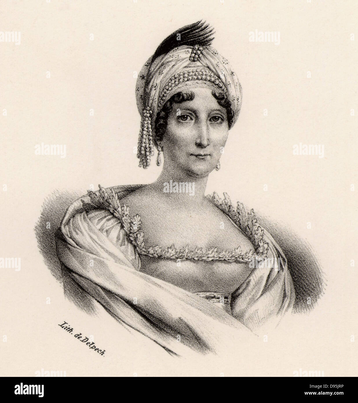Maria Letizia Bonaparte (c1749-1836) Madre dell'imperatore francese Napoleone I. Nel maggio 1804 ricevette lo status ufficiale di 'Madame mera de l'Empereur". Litografia c1830. Foto Stock