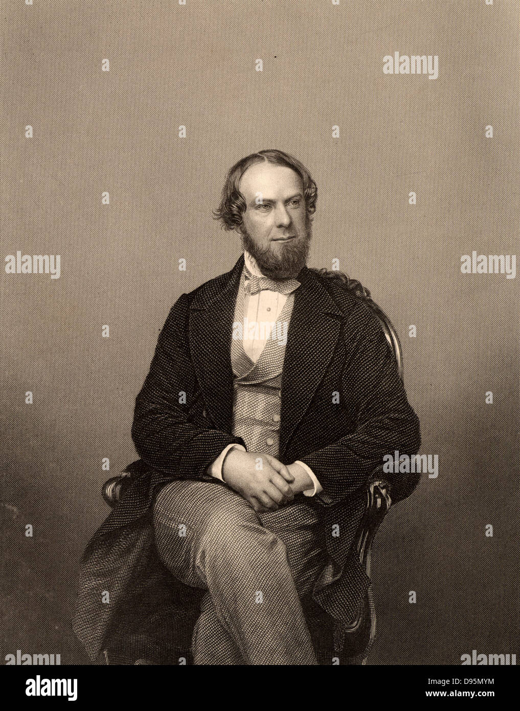 John Wodehouse (1826-1902), terzo Barone Wodehouse (1846), lst Earl di Kimberley (1866). Inglese più liberale. Incisione da "l'Illustrato News del mondo" (London, c1860). Foto Stock