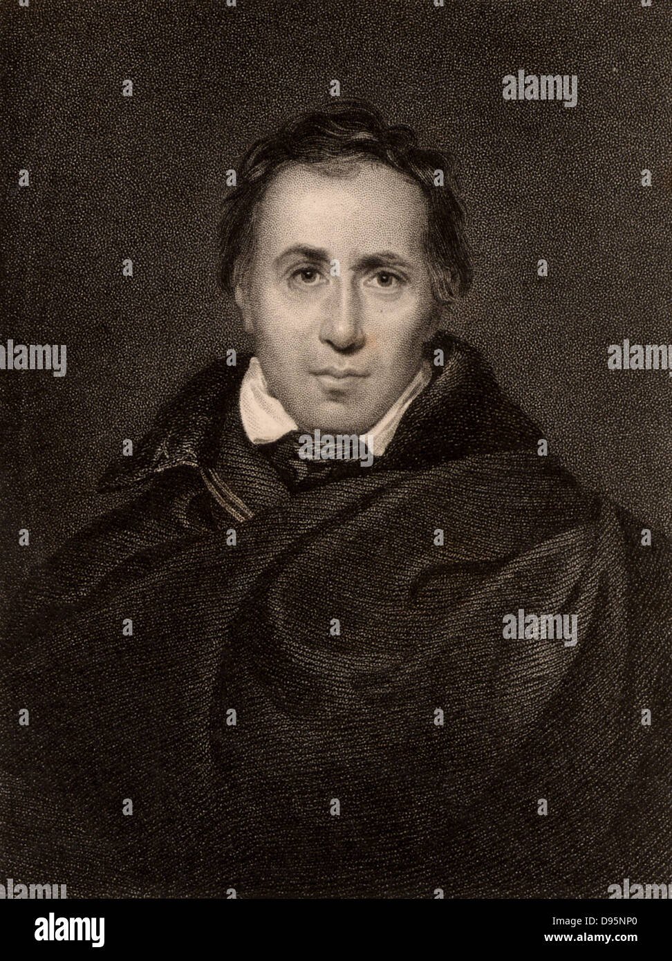 Allan Cunningham (1784-1842) poeta Scozzese e uomo di lettere. Incisione 1833. Foto Stock