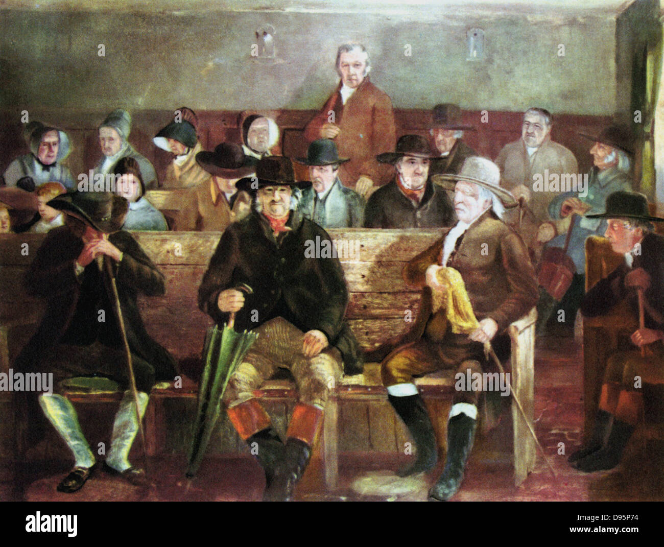 Quaker riunione. Dopo la verniciatura del 1839. Foto Stock