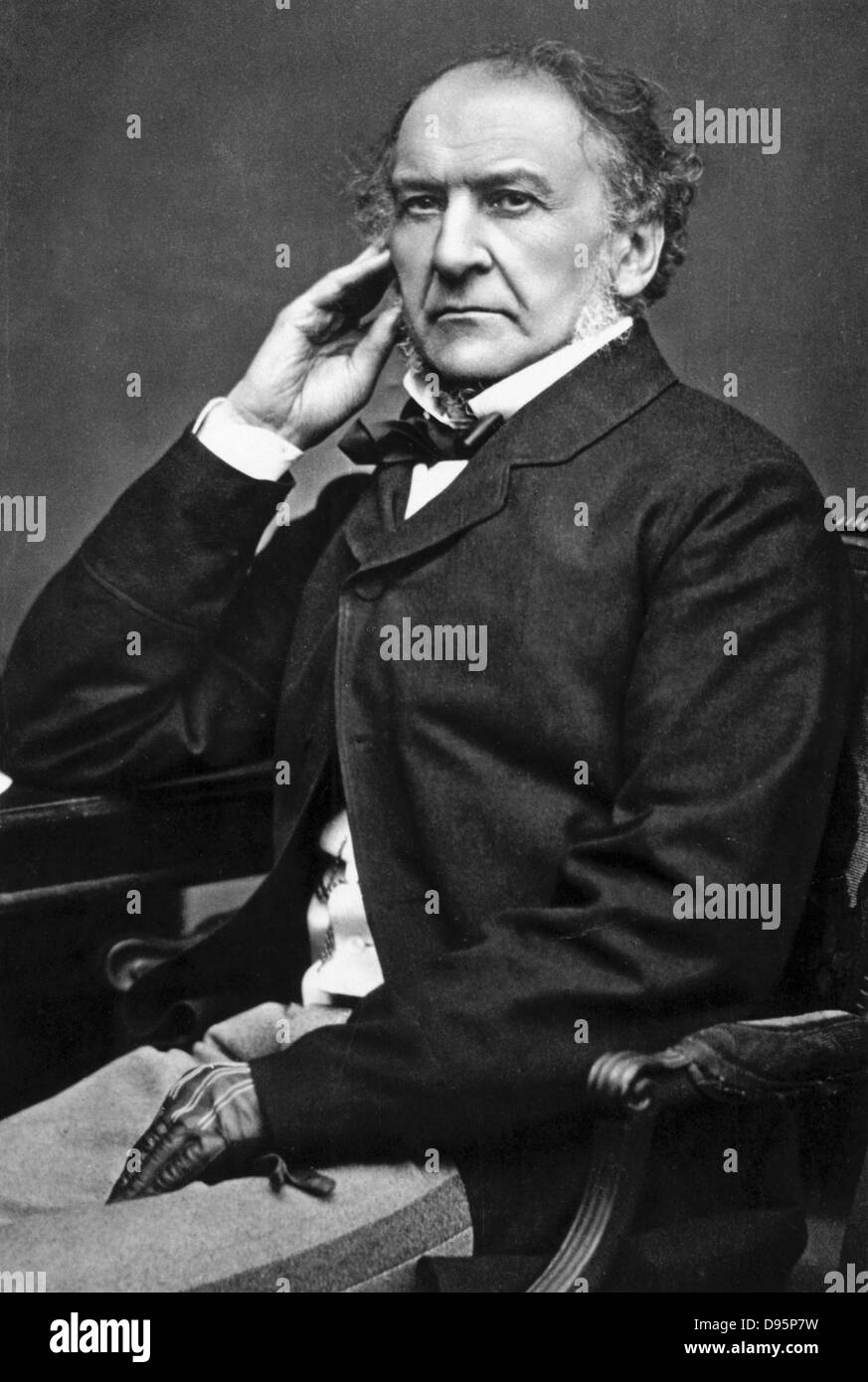 William Ewart Gladstone (1809-1898) liberale britannico più. Fotografia. Foto Stock
