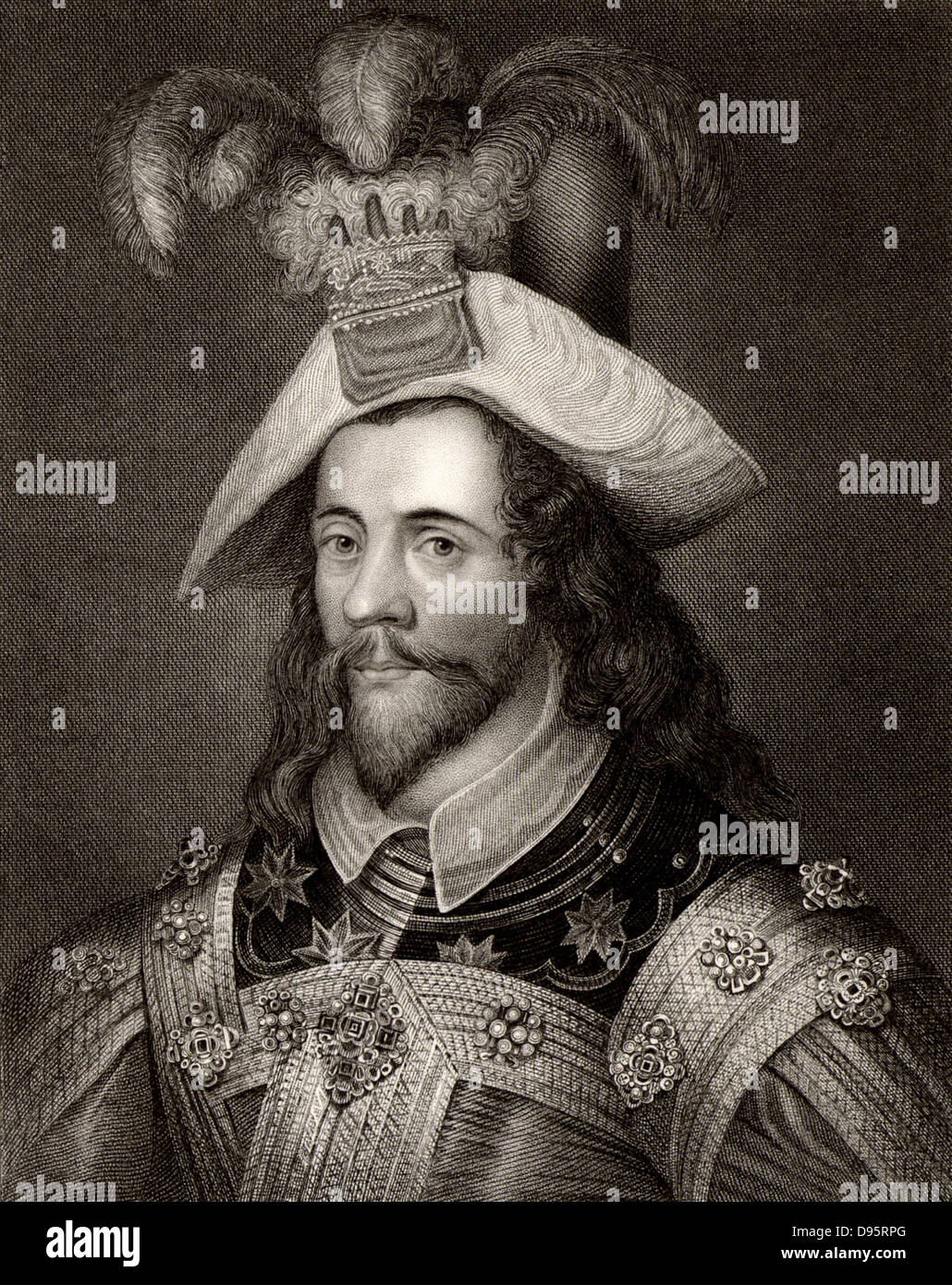 George Clifford (1558-1605) 3° Conte di Cumberland. Inglese cortigiano, comandante navale e corsaro. Incisione. Foto Stock