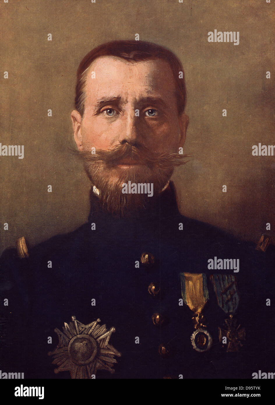 Il Brigadiere Generale Henri Gouraud (1867-1946) esercito francese Ufficiale di fanteria. Laureato St-Cyr accademia militare nel 1888. Nella Prima guerra mondiale nel 1915 ha comandato le forze francesi nella Dardenelles e ha perso un braccio a Gallipoli. Foto Stock