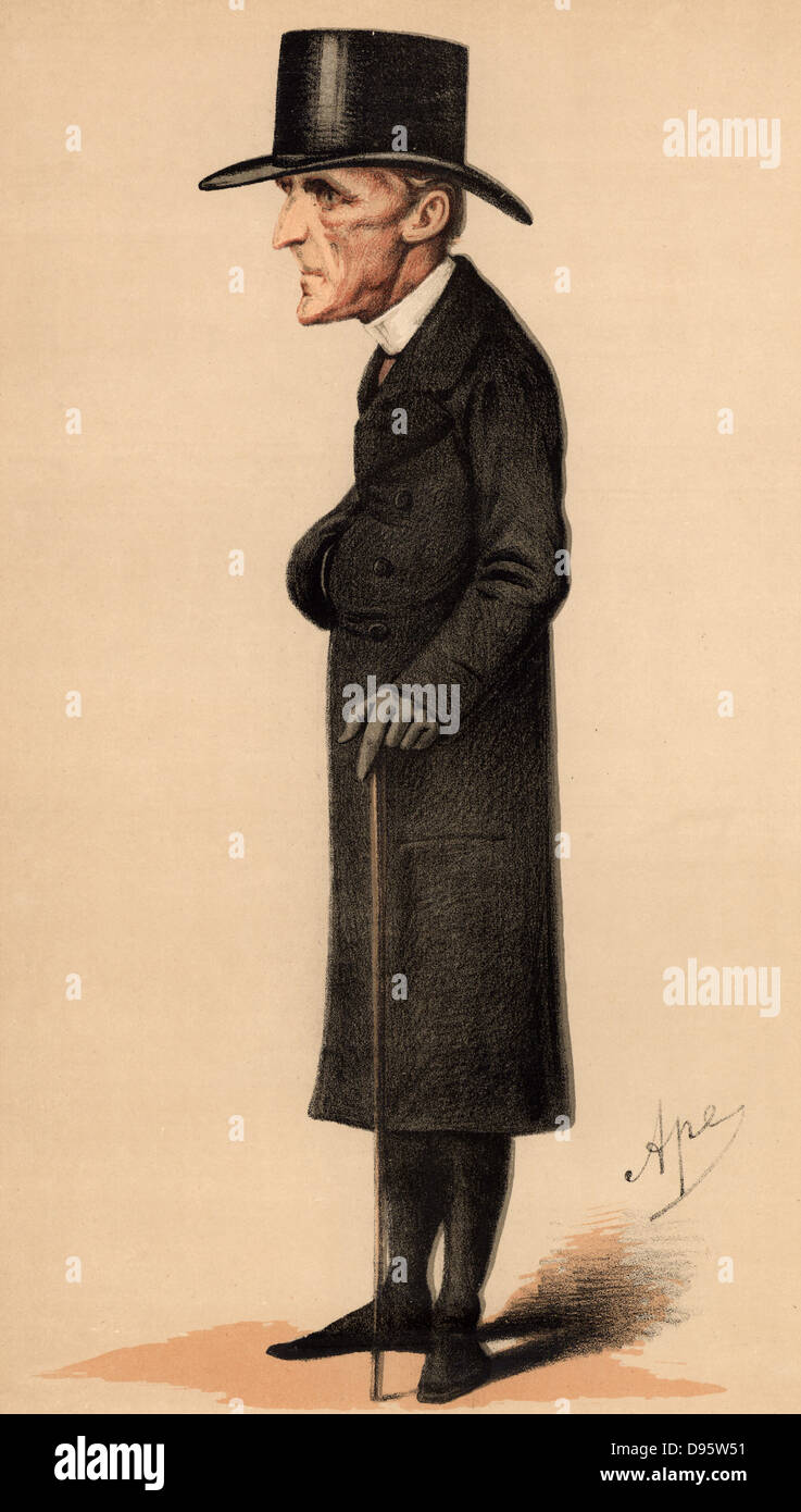 Henry Edward Manning (1809-1892) inglese Cattolica Romana prelato, nato a Totteridge, Hertfordshire. Dopo essersi laureato presso la Oxford, Manning fu ordinato come un sacerdote anglicano e nel 1840 fu nominato arcidiacono di Chichester. Nel 1851 è entrato a far parte della Chiesa Cattolica Romana. Nel 1865 divenne Arcivescovo di Westminster e nel 1875 fu creato Cardinale. Cartone animato da "PY" (Leslie Ward, 1851-1922) da "Vanity Fair" (Londra, 25 febbraio 1871). Chromolithograph. Foto Stock