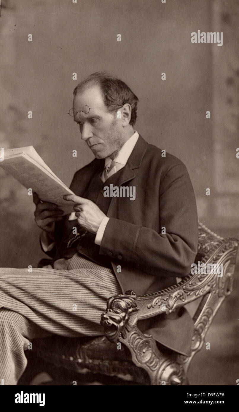 James Payn (1830-1898) inglese lo scrittore e poeta, autore di romanzi di 100 tra cui quello di maggior successo sono stati 'Lost Sir Massingbird (1864) e "per delega" (1878). Editor della "Camera's Journal' (1859-1874) e la 'Cornhill Magazine' (1882-1896). Da 'l'Armadio Portrait Gallery" (London, 1890-1894). Woodburytype dopo la fotografia di W & D Downey. Foto Stock